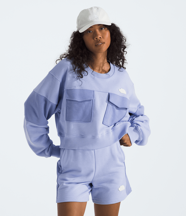 Women’s Terry Oversized Cropped Crew